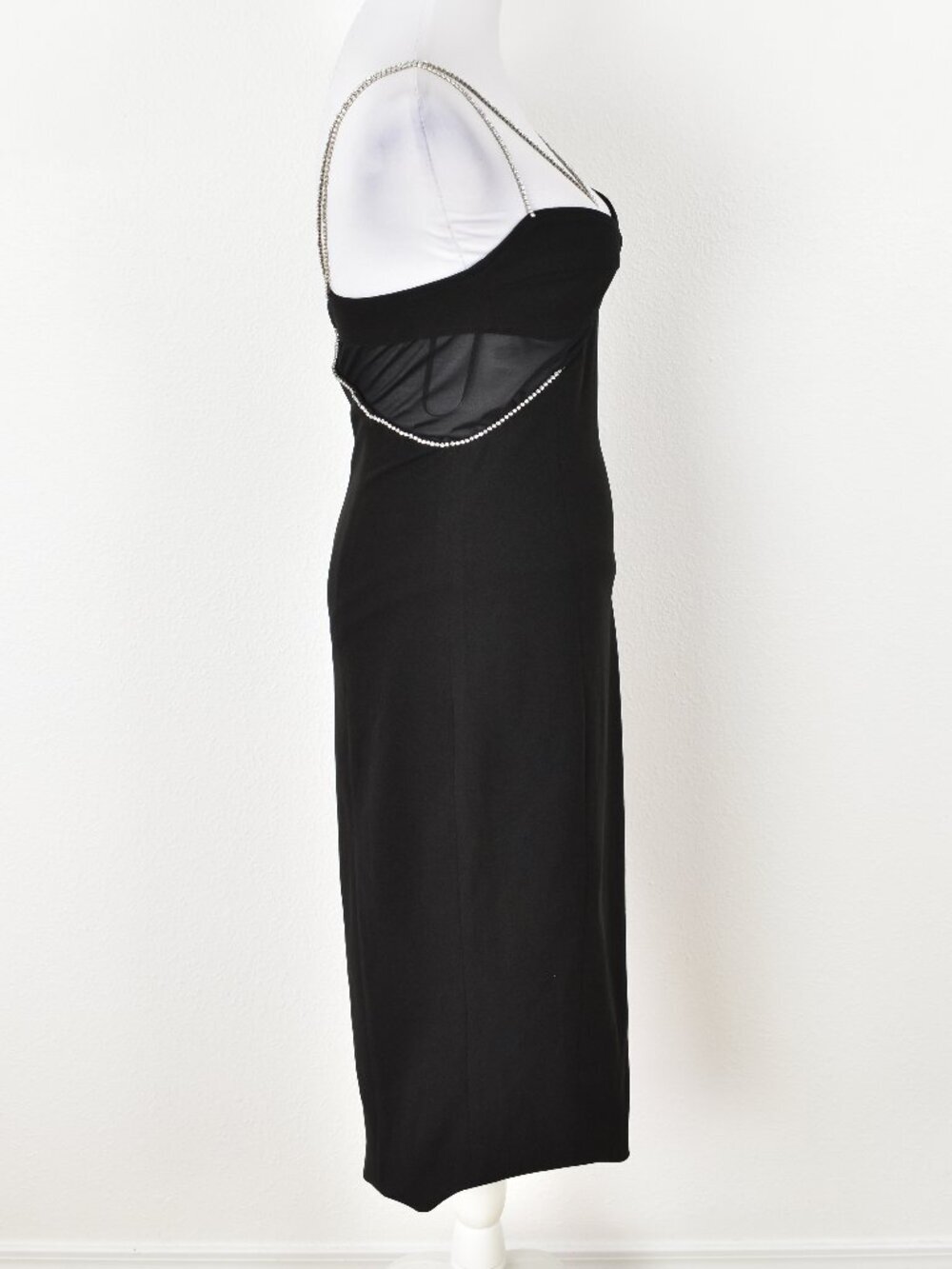 Heiress Beverly Hills Diamante Cutout Crepe Midi Dress - Picture 8 of 12